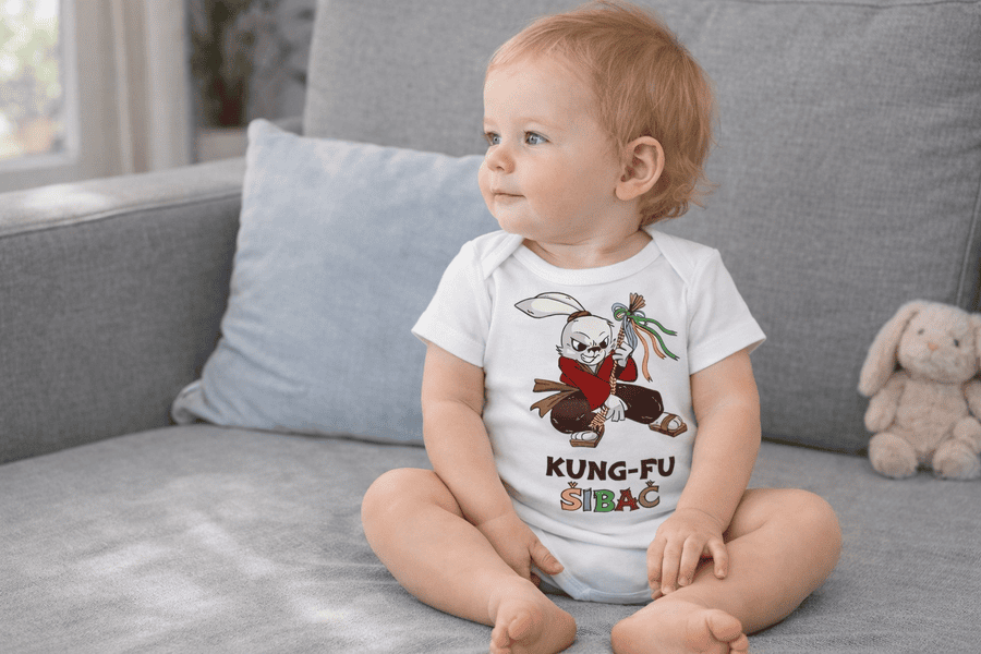 detske body s kratkym rukavom Kung-fu mk